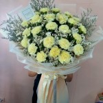 KVD-CARN 02 Bouquet of 2doz Carnation Yellow