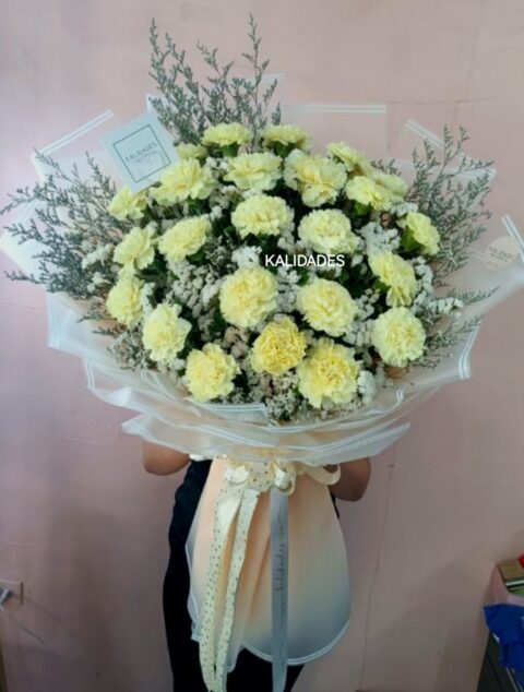 KVD-CARN 02 Bouquet of 2doz Carnation Yellow - Image 1
