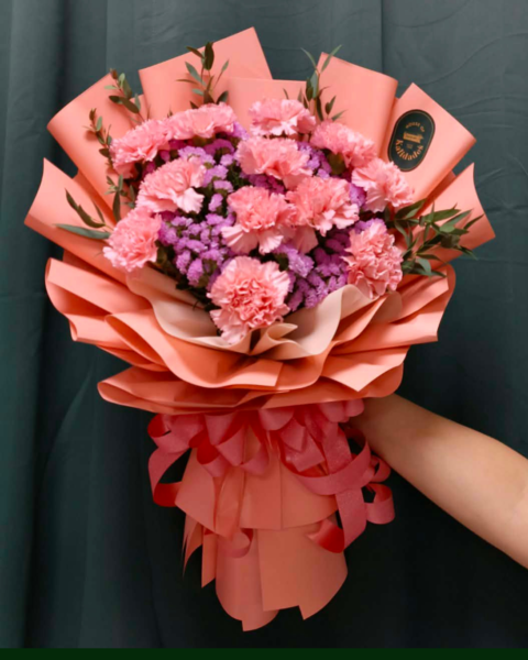 MD-CAB-01 Bouquet of 1 Dozen Carnation - Image 2