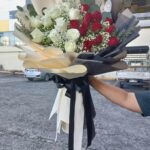 Crimson Cream (1 dozen Red &1 dozen White China rose)
