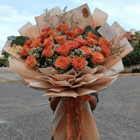 Bouquet of 2 dozen China Rose - Image 2