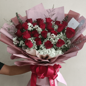 Bouquet of 2 dozen China Rose - Image 4