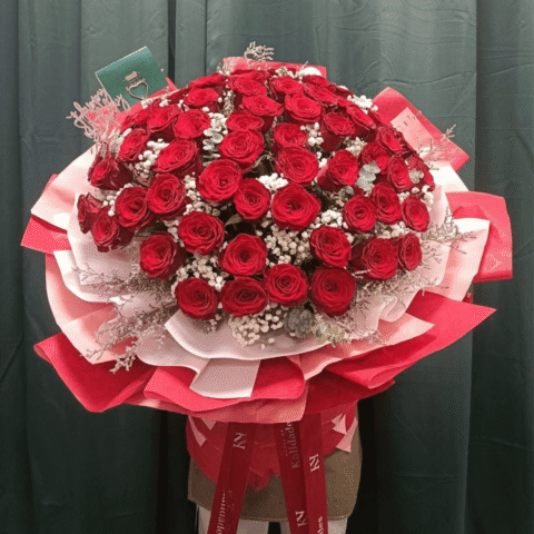 Bouquet of 4 dozen China Rose - Image 1