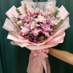 Bouquet of 3 stem Double Petalled Lilium